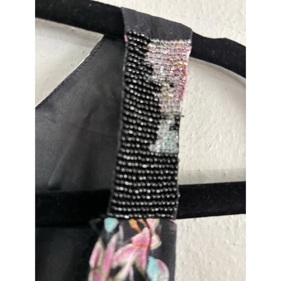 ICE Vintage Silk Blend Y2K Dress Drapped Neck Asymetrical Hem Fairy Size Medium - Picture 6 of 13